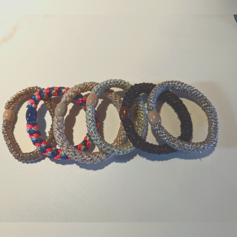 Assorted Glitter Hair Ties